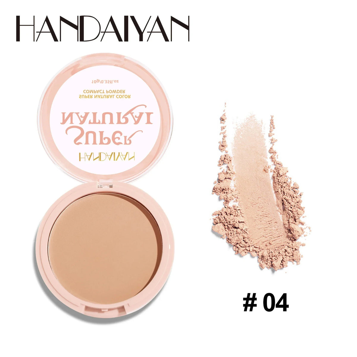 Polvo prensado facial mate de 8 colores