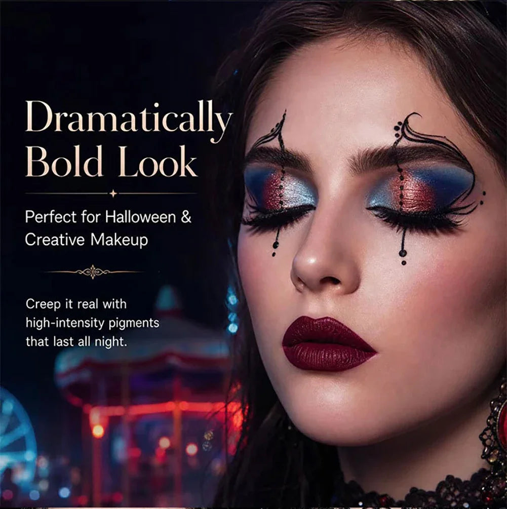 Paleta de Sombras de Ojos de 9 Colores con Brillo Metálico y Purpurina