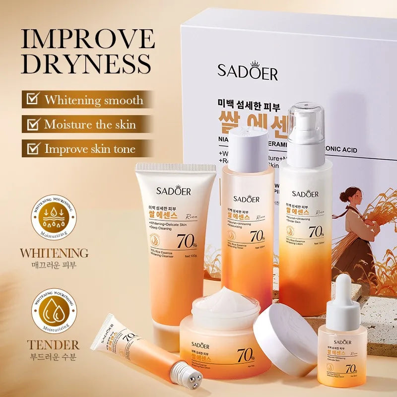 Kit facial con 70% de arroz hidratante