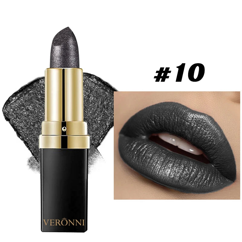 Paleta de Sombras de Ojos de 15 Colores y Lápiz Labial Negro