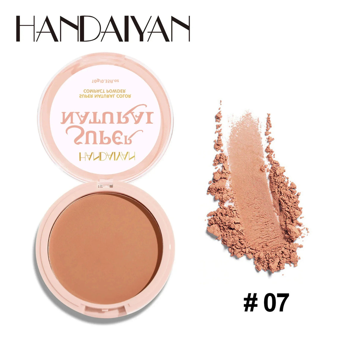 Polvo prensado facial mate de 8 colores