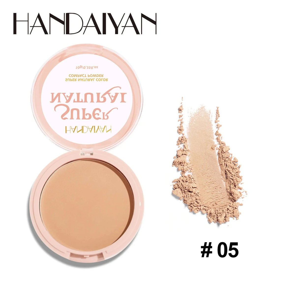 Polvo prensado facial mate de 8 colores
