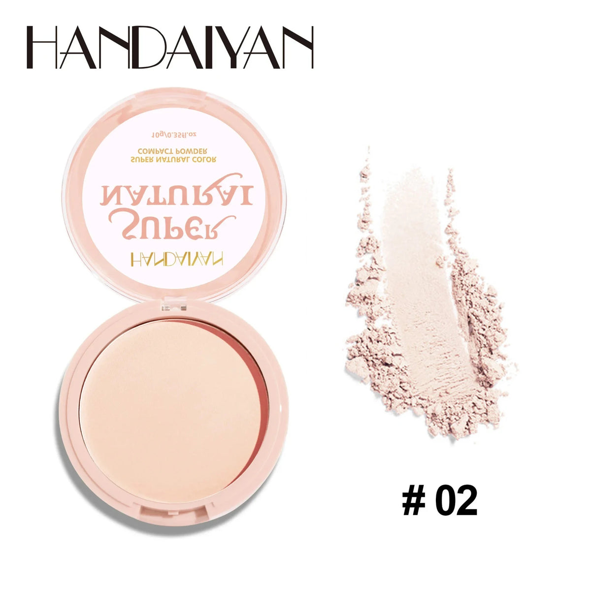 Polvo prensado facial mate de 8 colores