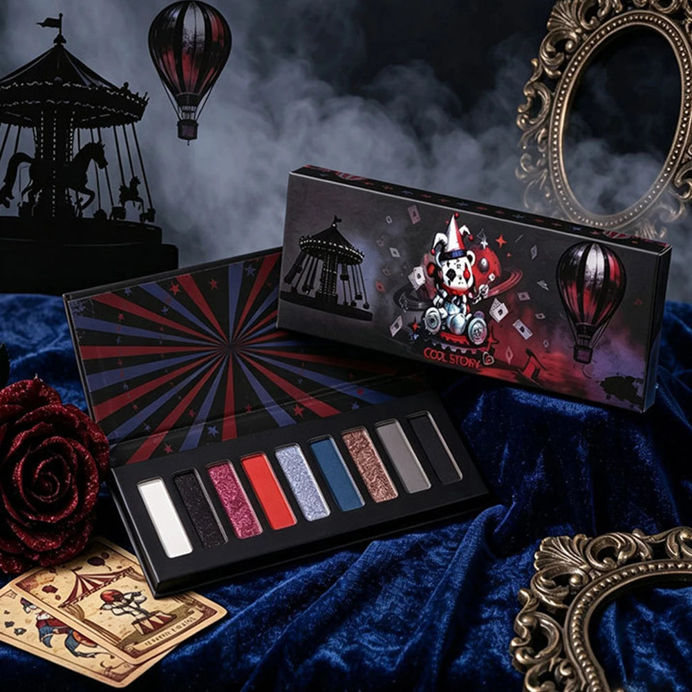 Paleta de Sombras de Ojos de 9 Colores con Brillo Metálico y Purpurina