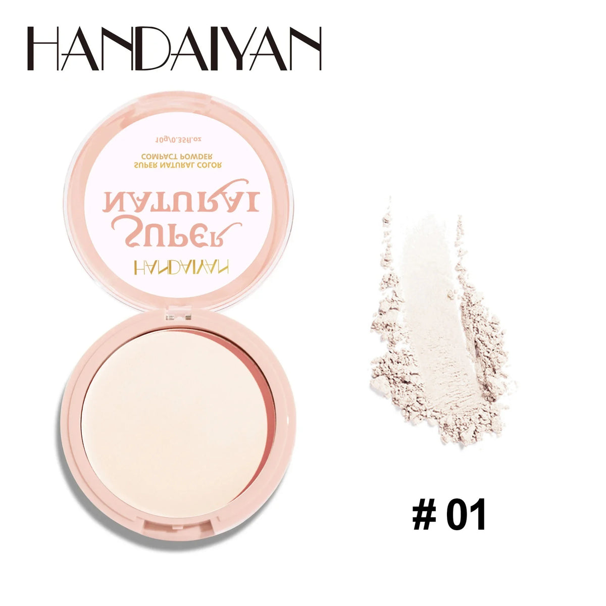 Polvo prensado facial mate de 8 colores